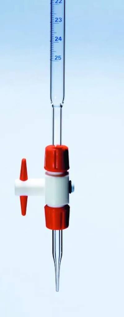 Robinet de rechange en PTFE pour burettes 10-25-50 mL