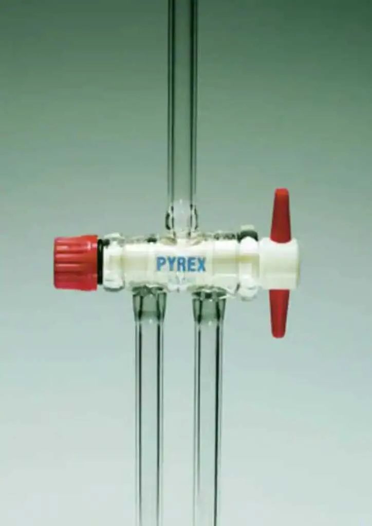 Robinet à clé PTFE, 2 voies, 2,5 mm — lot de 5