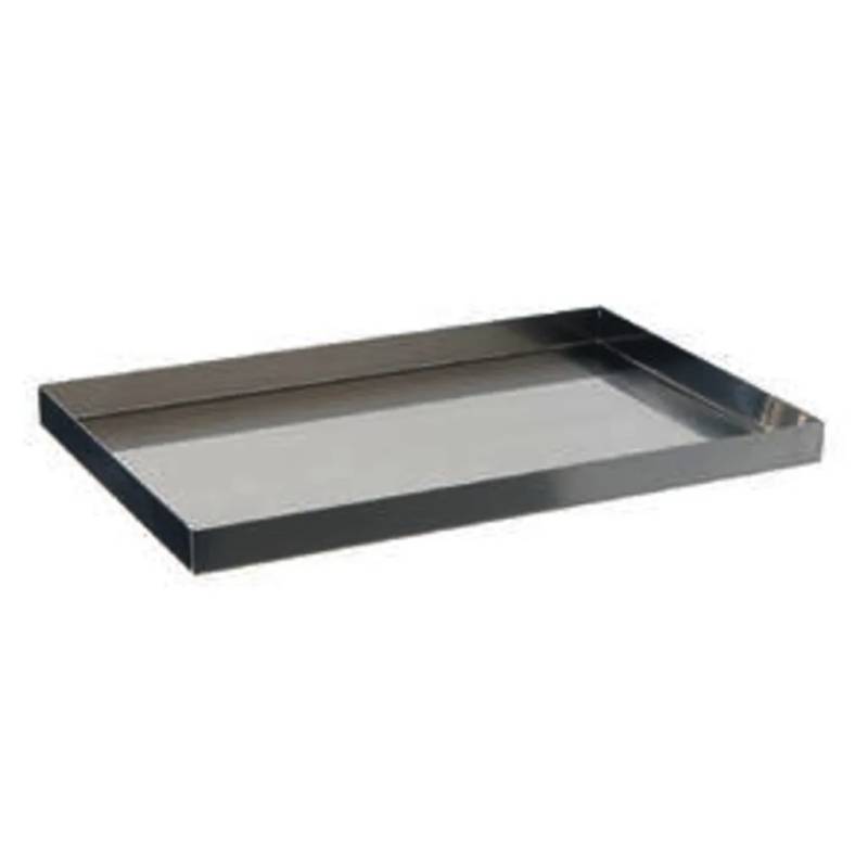 Plateau inox rectangulaire avec rebords, 440 x 340 x 20 mm