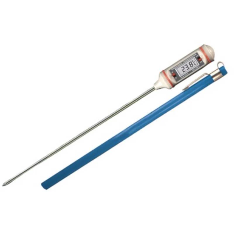 Thermomètre de poche Traceable — tige inox 20 cm, certificat d'étalonnage