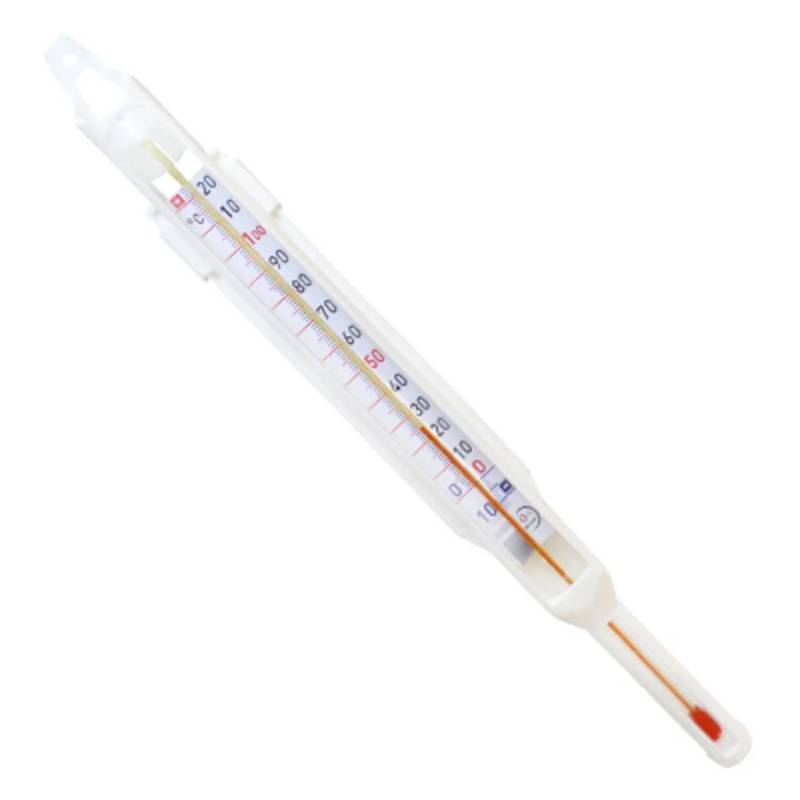 Thermomètre en verre gainé, -10/+120 °C, longueur 350 mm — lot de 5