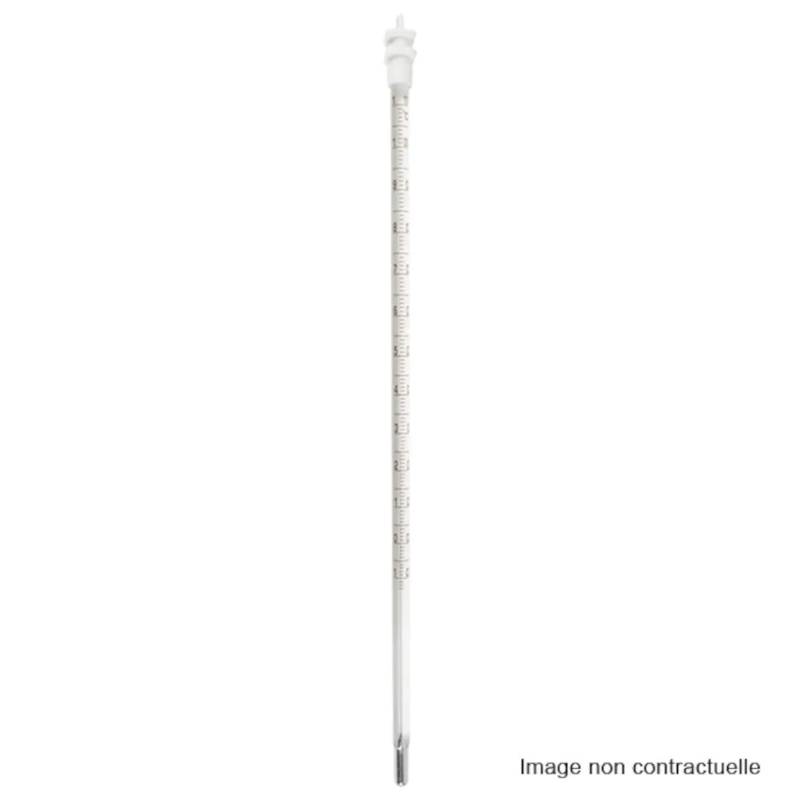Thermomètre à mercure maxima, -10/+150 °C, longueur 220 mm
