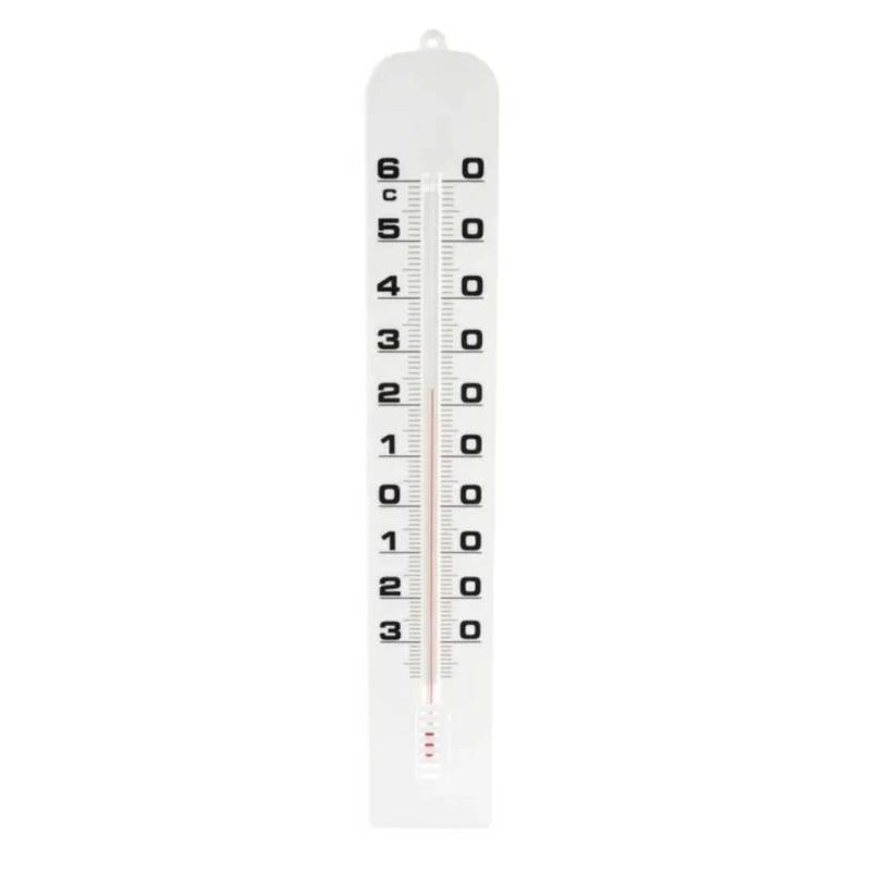 Thermomètre mural sur plaque plastique, -30/+60 °C, longueur 40 cm