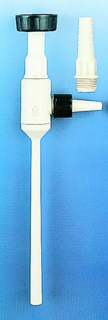 Trompe à eau en polypropylène, raccord écrou 15/21 et tétine