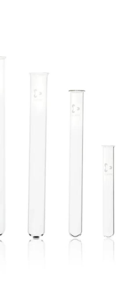 Tube à essai en verre Duran, bord évasé, 34 mL — lot de 100