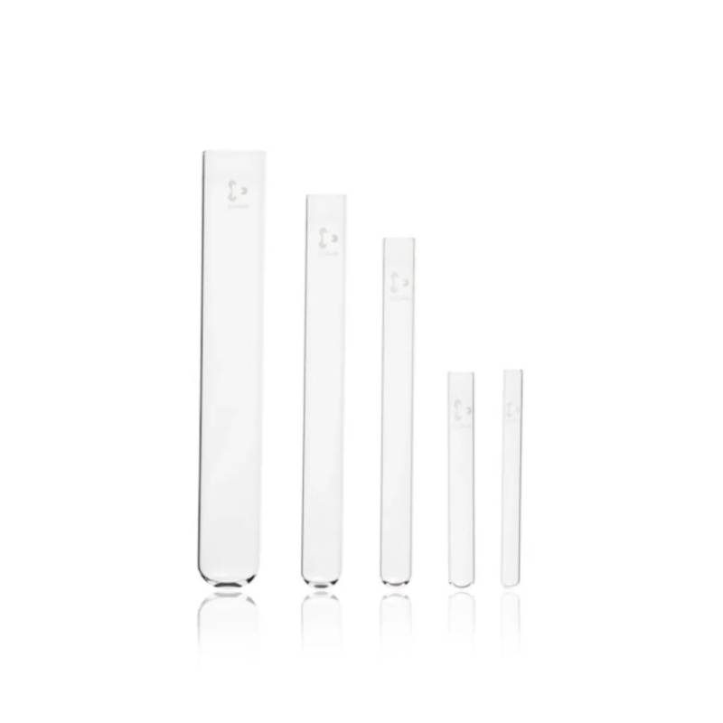 Tube à essai en verre Duran, bord droit, 55 mL — lot de 50