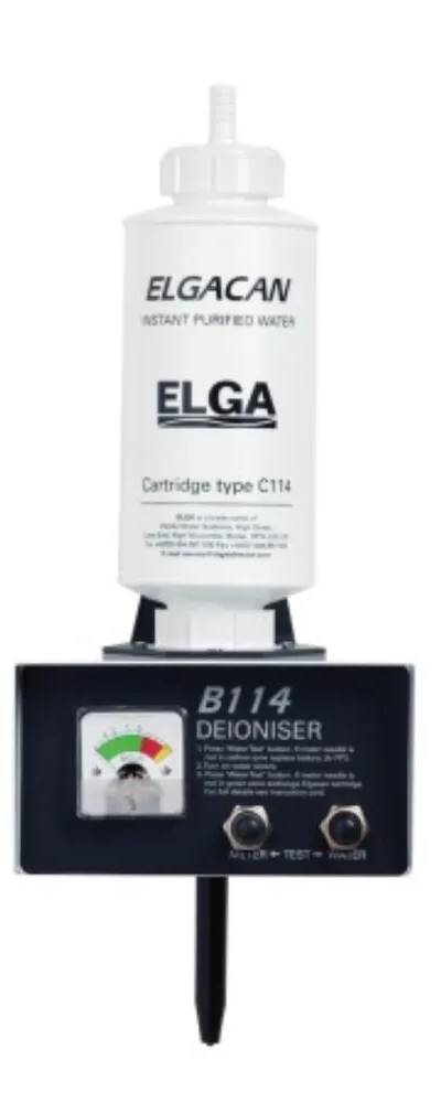 Déioniseur Elga B114 — avec 4 cartouches C114